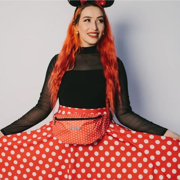 Buckle-Down Disney Fanny Pack - MINNIE MOUSE Polka Dots Red White Black - Picture 7 of 7
